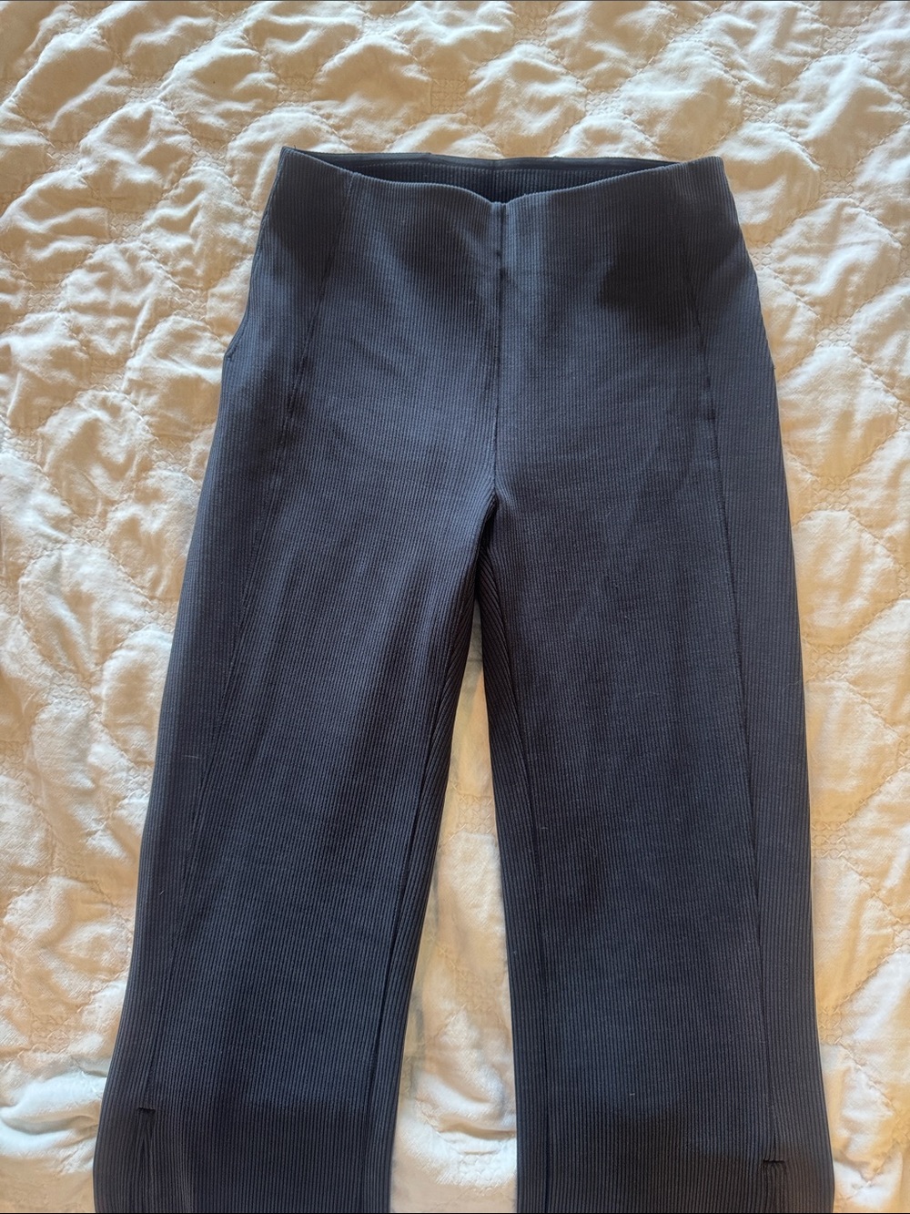 lululemon athletica Straight Leg Ribbed Pants — Black